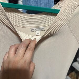 Eva Mendes New York and Co Cream color mermaid style dress